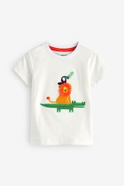 White Appliqué Character Short Sleeve T-Shirt (3mths-7yrs) - Image 5 of 7