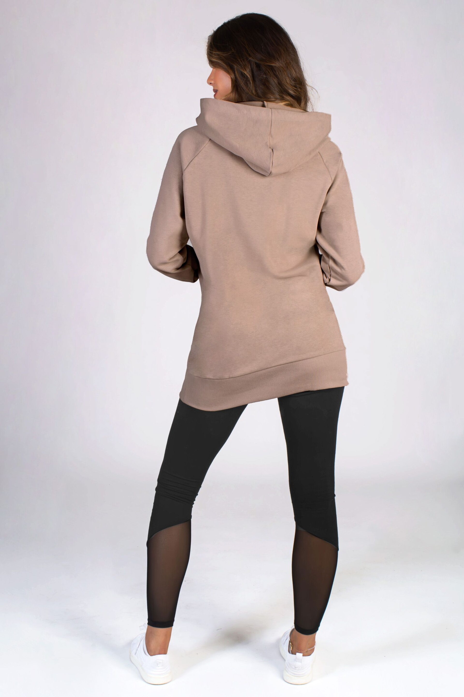 Pineapple Brown Longline Logo Hoodie - Image 4 of 5