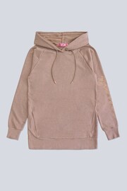 Pineapple Brown Longline Logo Hoodie - Image 5 of 5