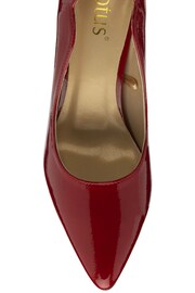 Lotus Red Stiletto Heel Patent Court Shoes - Image 4 of 4