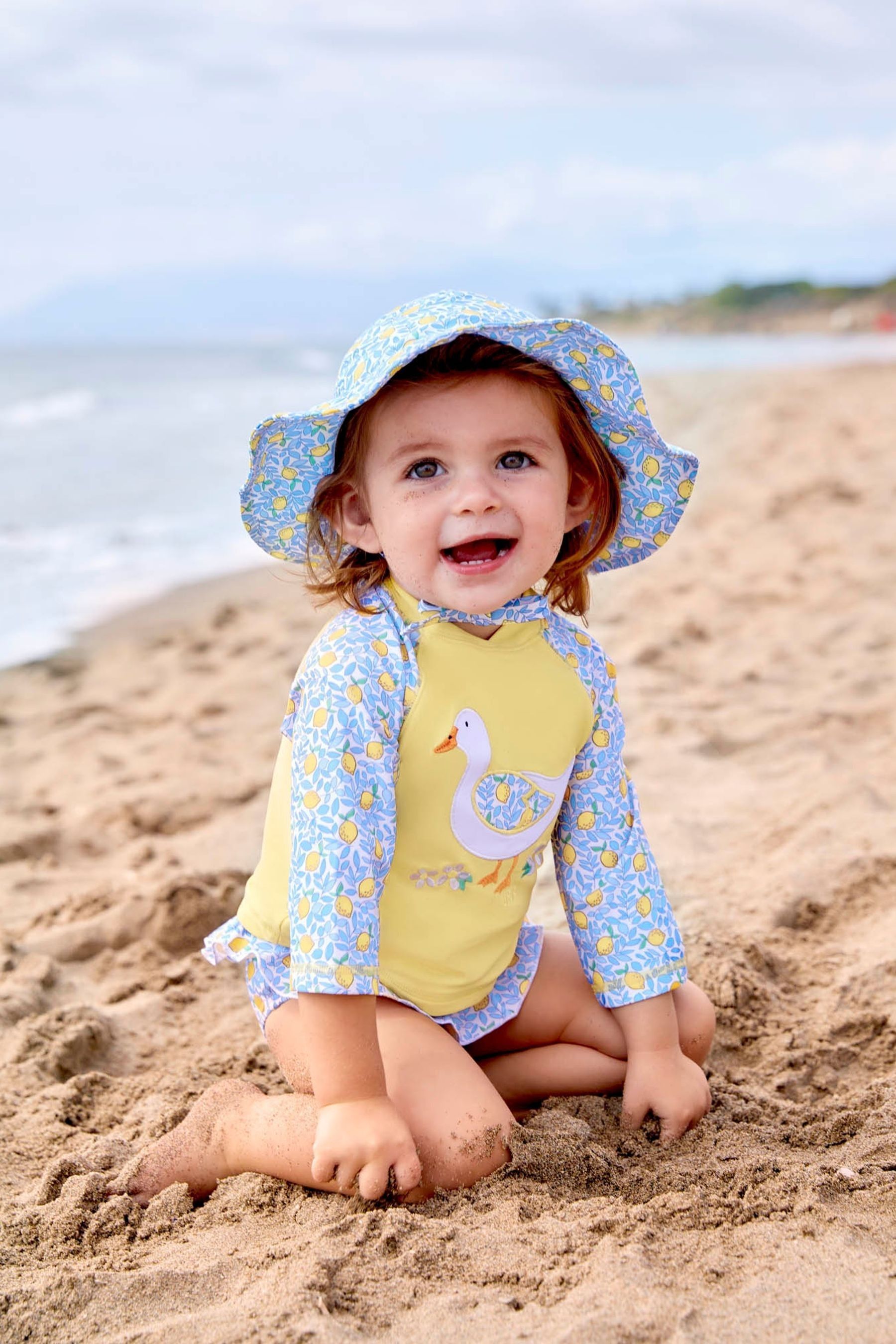 Buy JoJo Maman Bebe Blue Lemon UPF 50 2 Piece Rash Vest Set from Next Canada