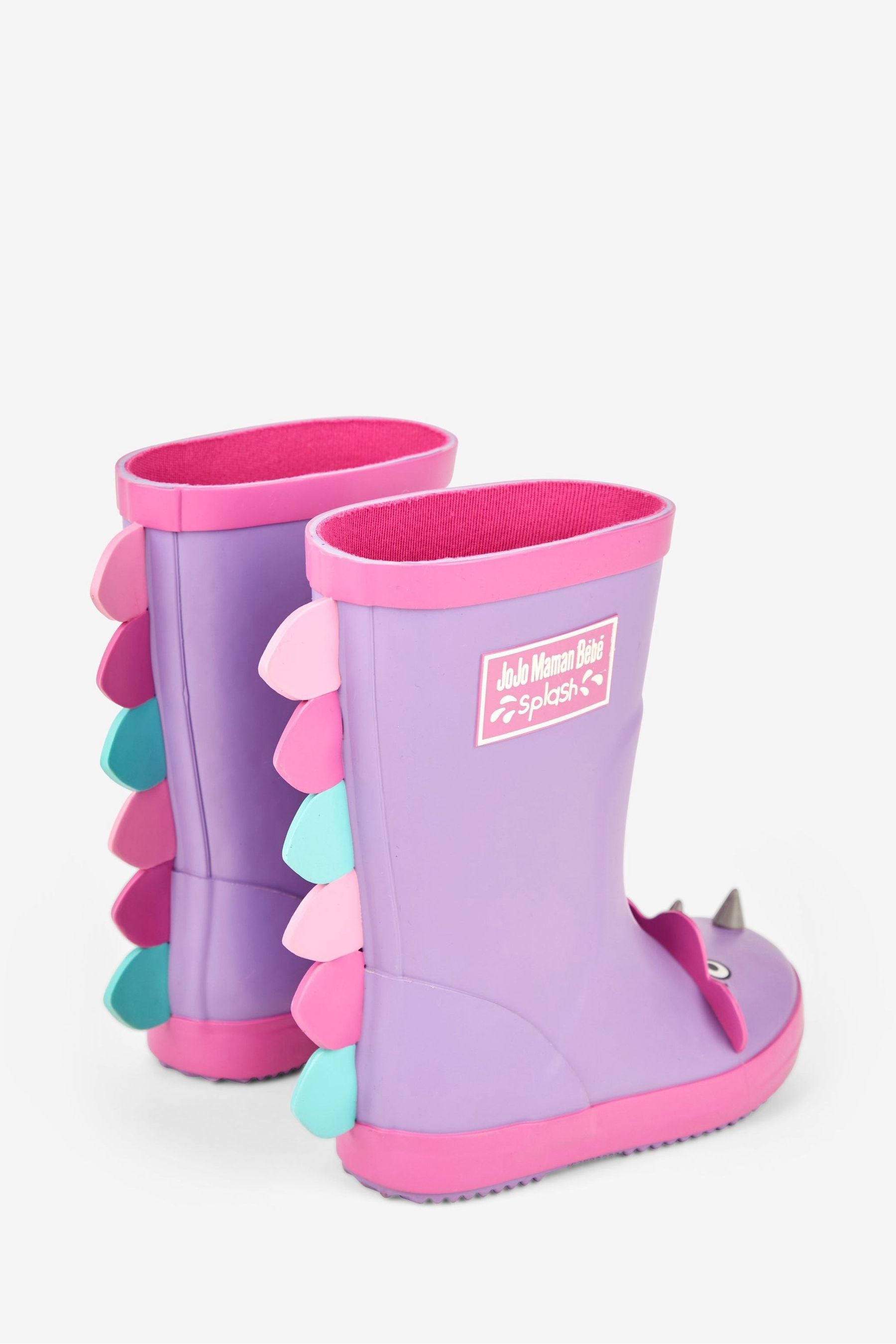 JoJo Maman B b Lilac Girls Dino Wellies