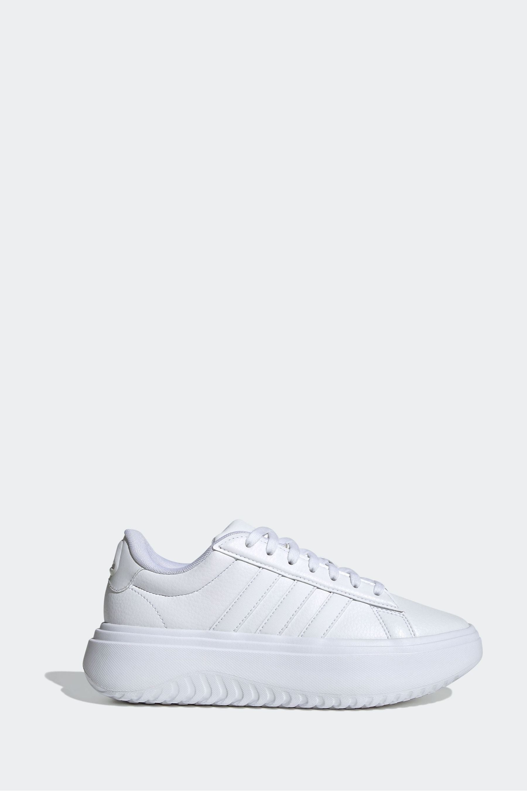 adidas White Sportswear Grand Court Platform Trainers