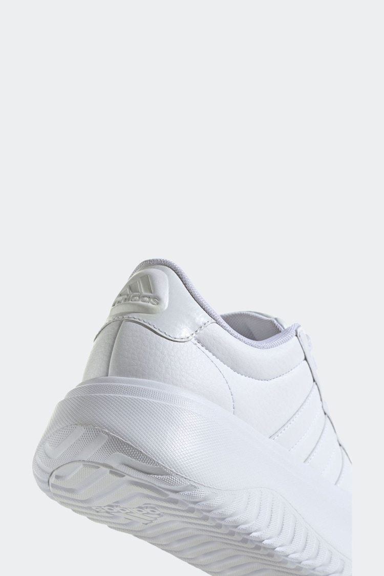 adidas White Sportswear Grand Court Platform Trainers - Image 9 of 9