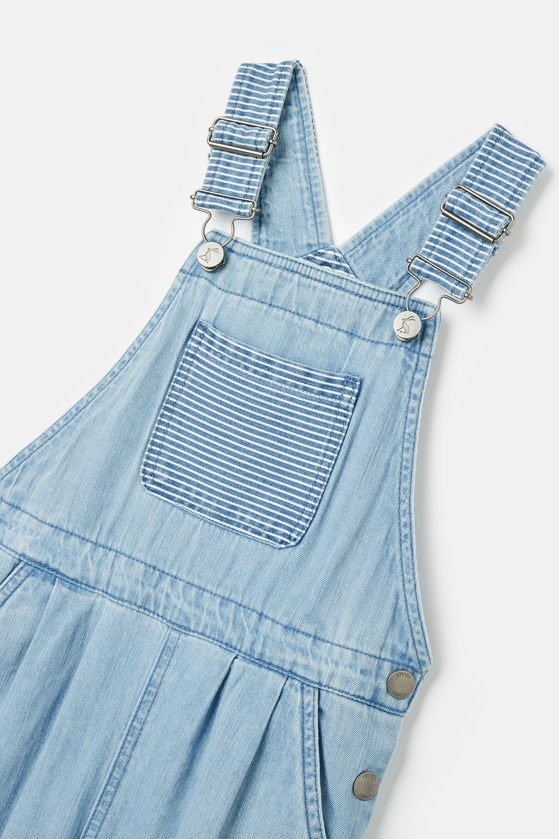 Joules Madeline Blue Chambray Hotch Potch Dungarees - Image 3 of 5