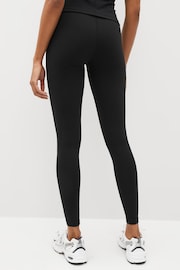Black Next Active Sports Tummy Control High Waisted Full Length Sculpting Leggings - Image 2 of 3