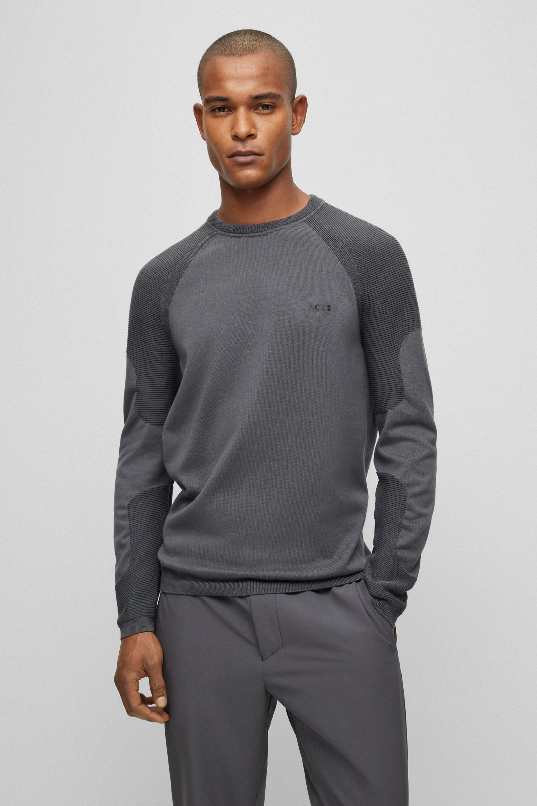 Grey boss jumper cheap