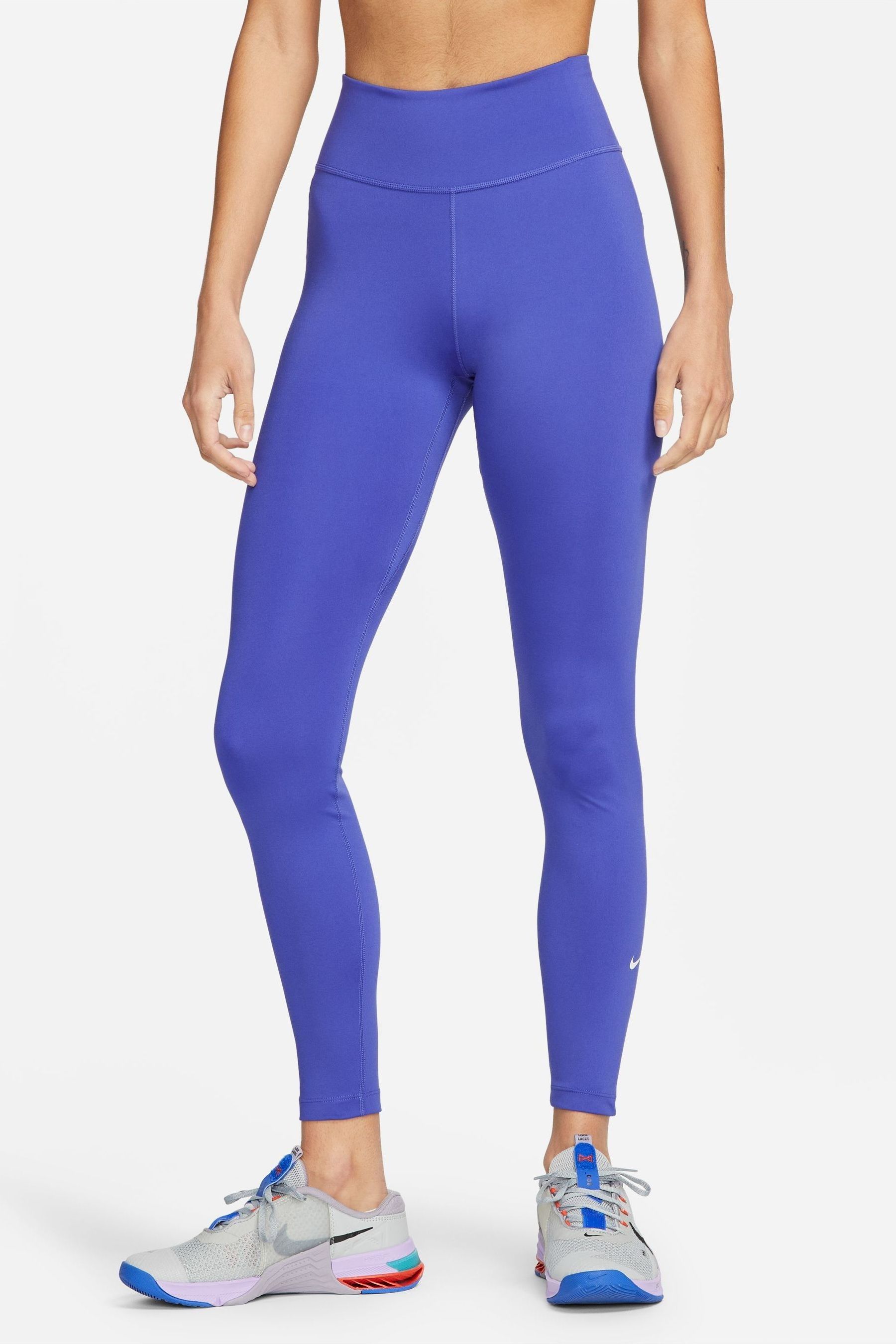 Buy Nike Blue One Mid Rise Leggings from Next Luxembourg