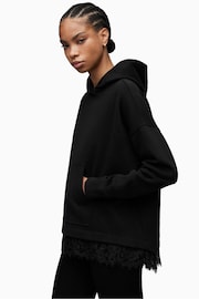 AllSaints Black Lee Hoodie - Image 3 of 9