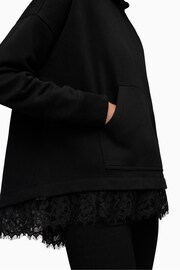 AllSaints Black Lee Hoodie - Image 7 of 9