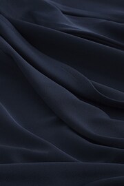 Navy Blue Wrap Front Bridesmaid Maxi Dress - Image 6 of 20