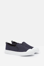 Joules Peasy Blue Slip On Plimsolls - Image 3 of 6