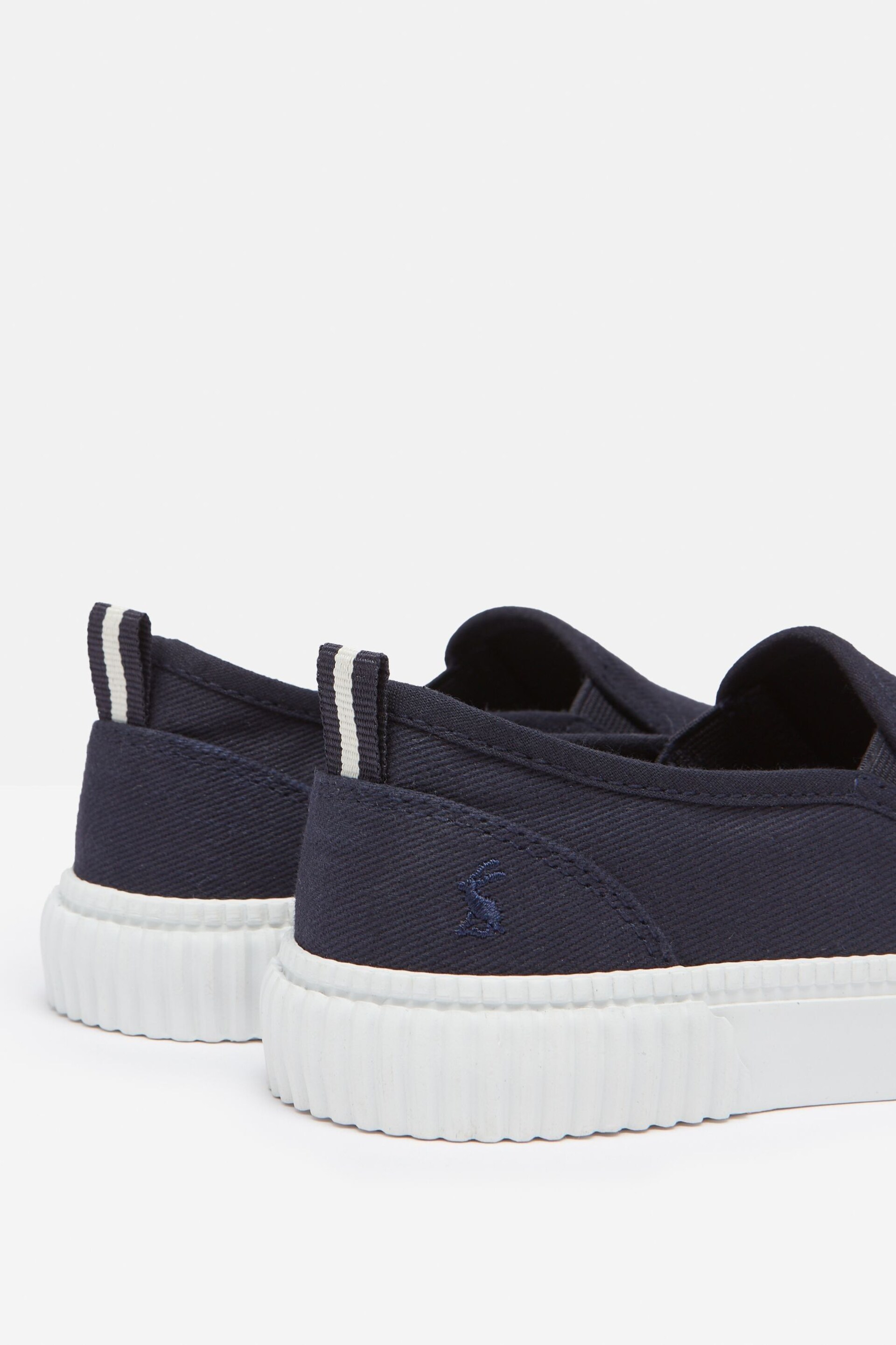 Joules Peasy Blue Slip On Plimsolls - Image 4 of 6