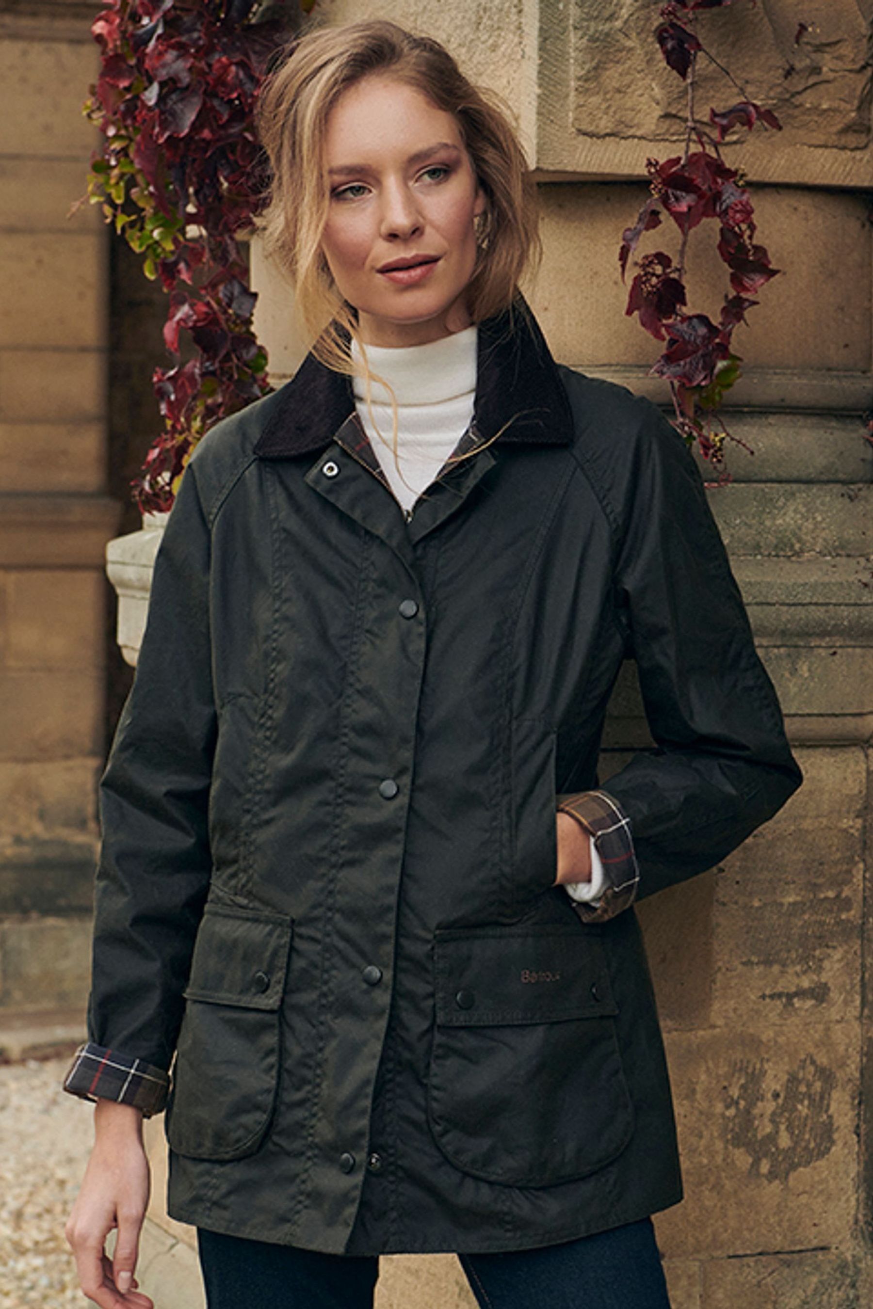 Buy Barbour Olive Beadnell Classic Wax Jacket from the Next UK online shop