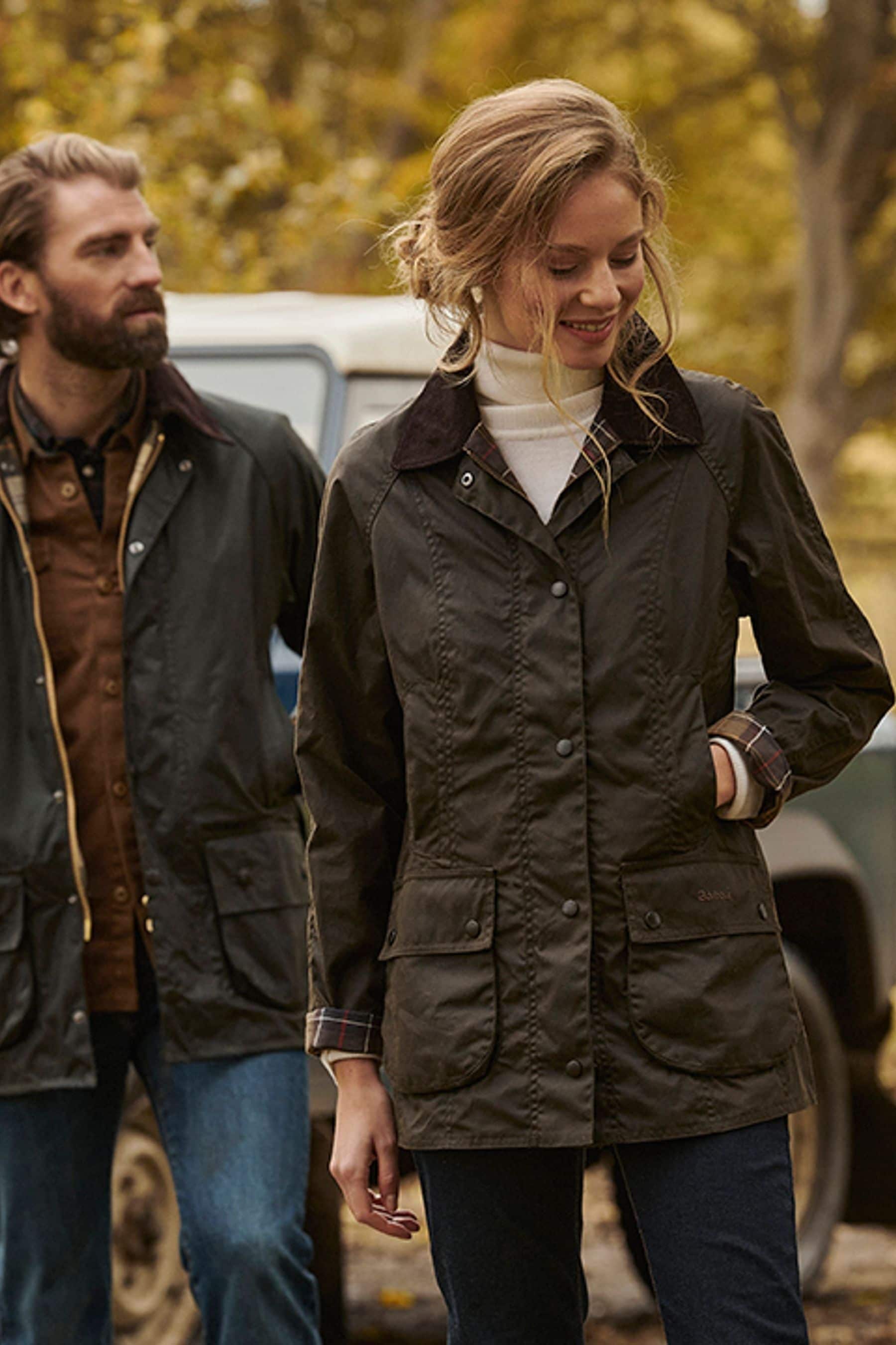 Buy Barbour Olive Beadnell Classic Wax Jacket from the Next UK online shop