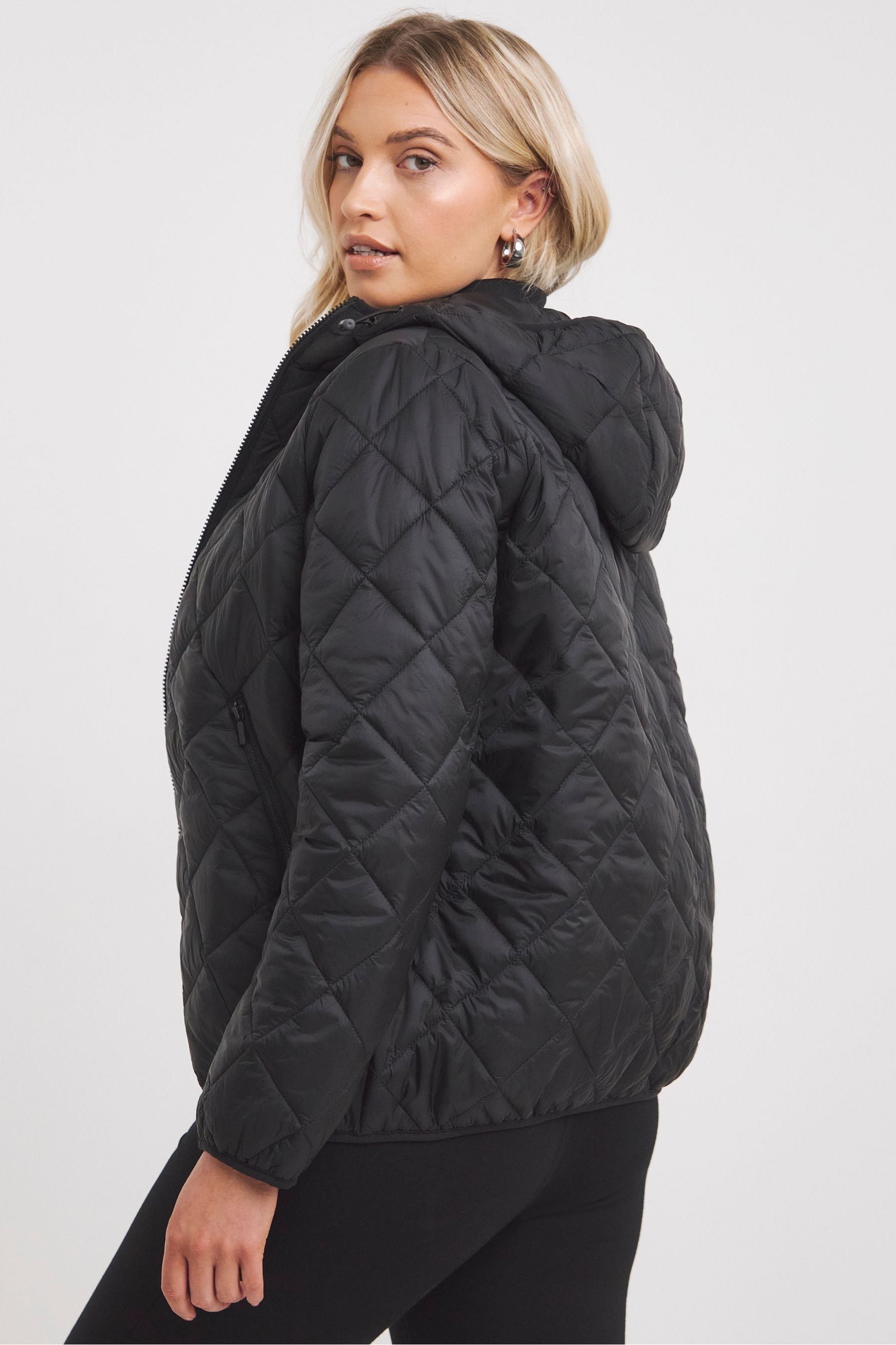 Simply Be Black Ultralight Quilted Short Jacket