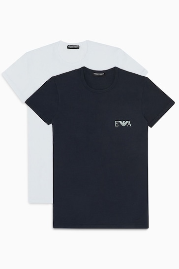 Emporio Armani Bodywear Black/Grey T-Shirts 2 Pack