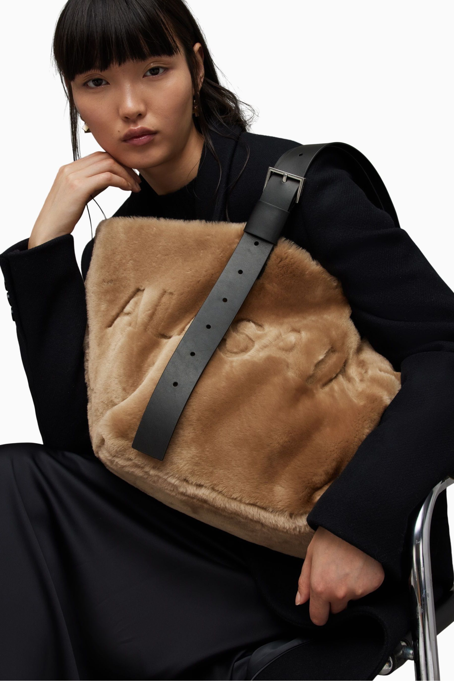 All saints versailles new arrivals leather shoulder bag