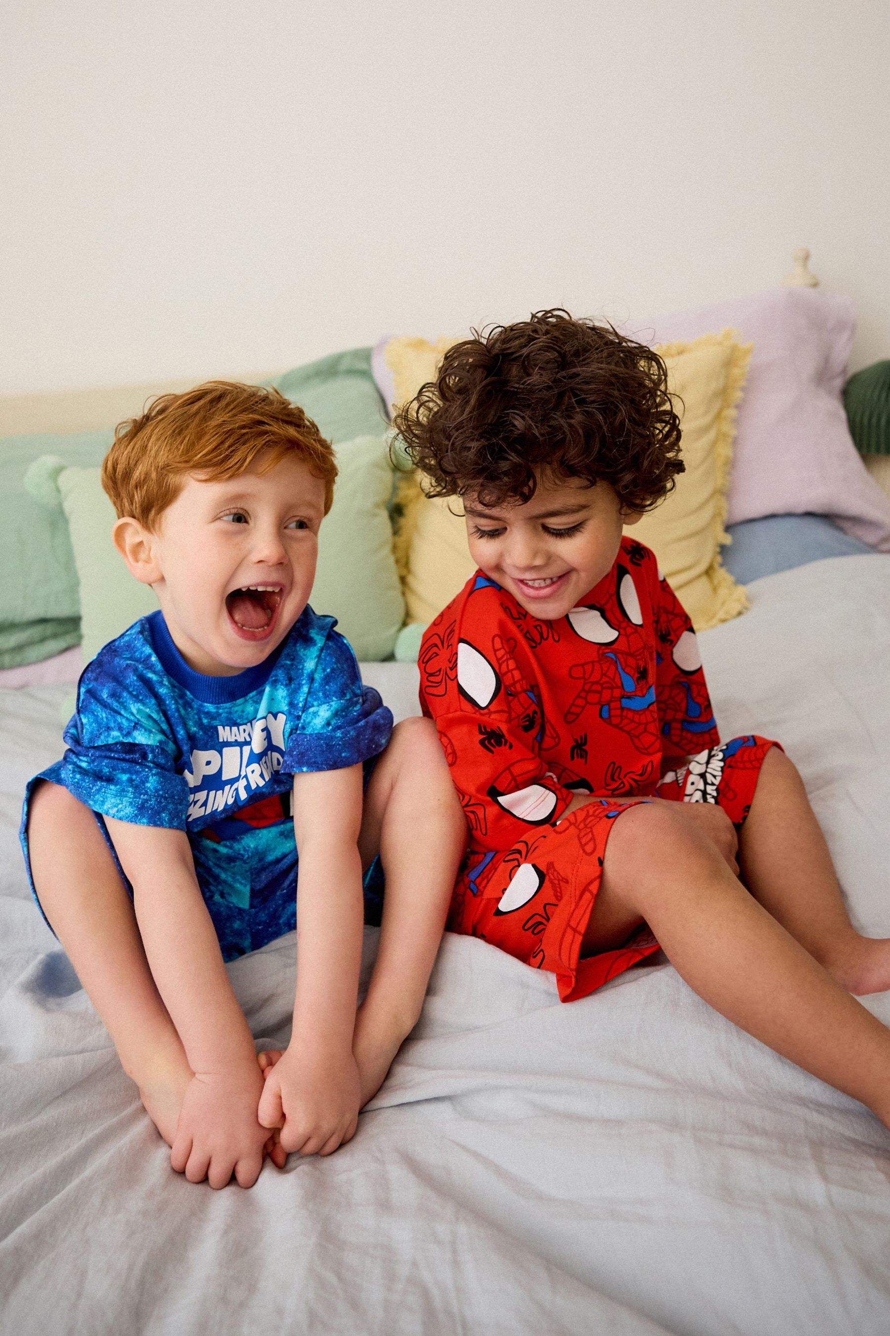Buy Red Blue Spidey and Friends 2 Pack 100 Cotton Short Pyjamas 12mths 10yrs from the Next UK online shop