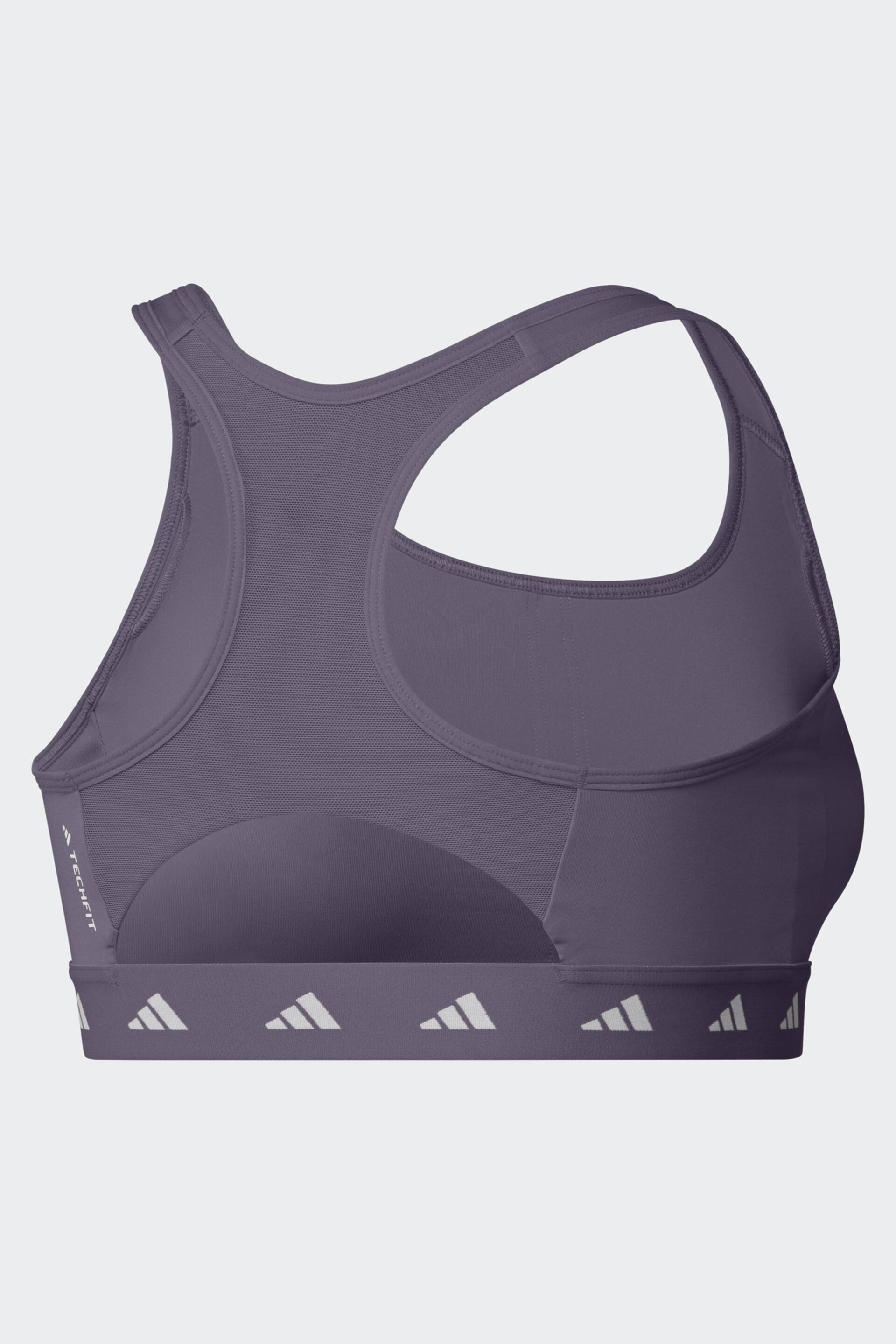 adidas Purple Techfit Medium Support Bra - Image 2 of 3