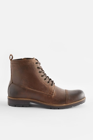 Brown Toe Cap Boots