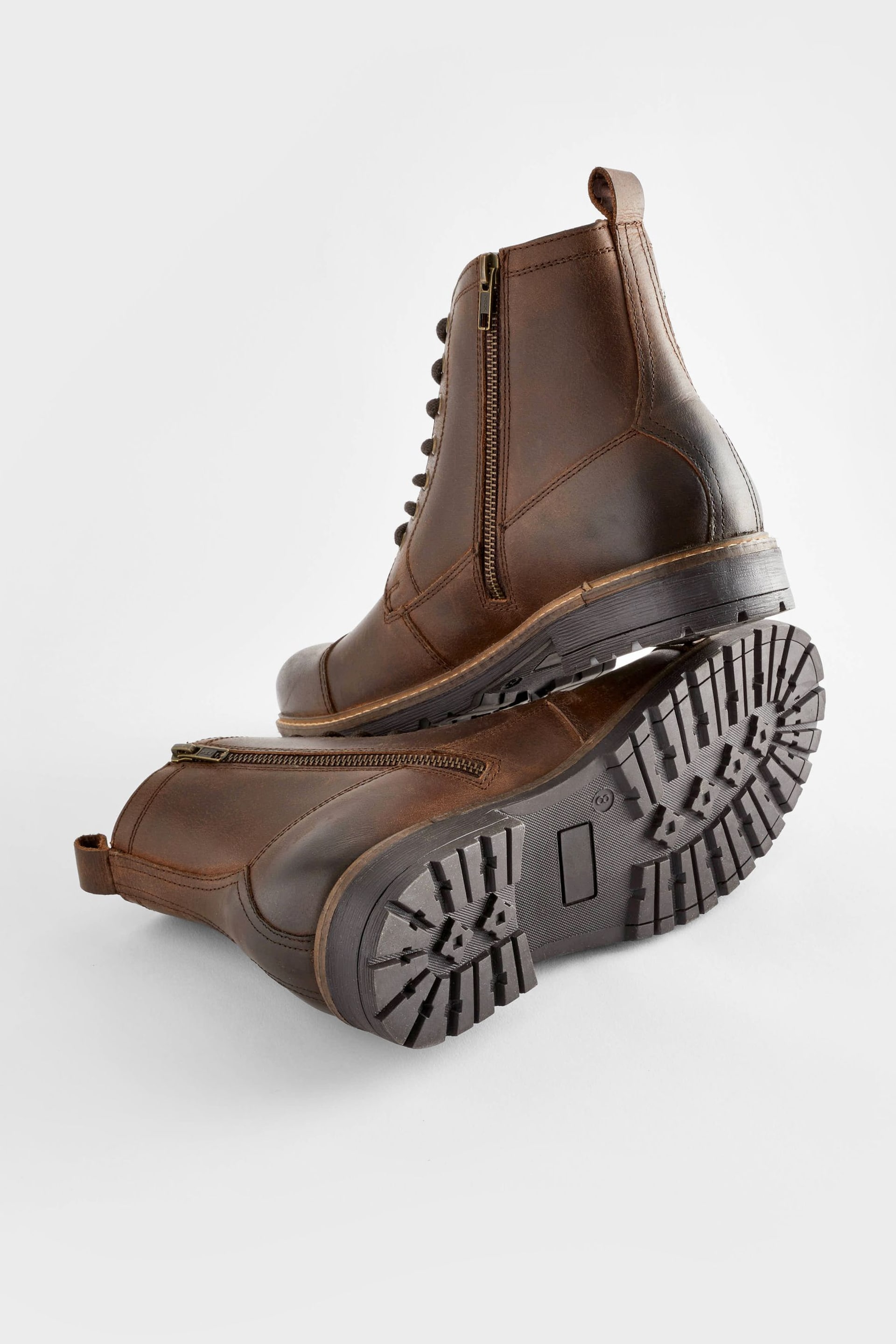 Brown Toe Cap Boots - Image 3 of 6