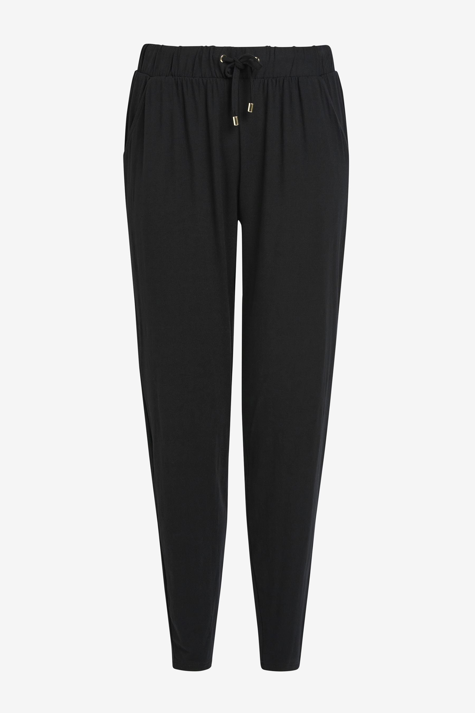 Black jersey joggers clearance