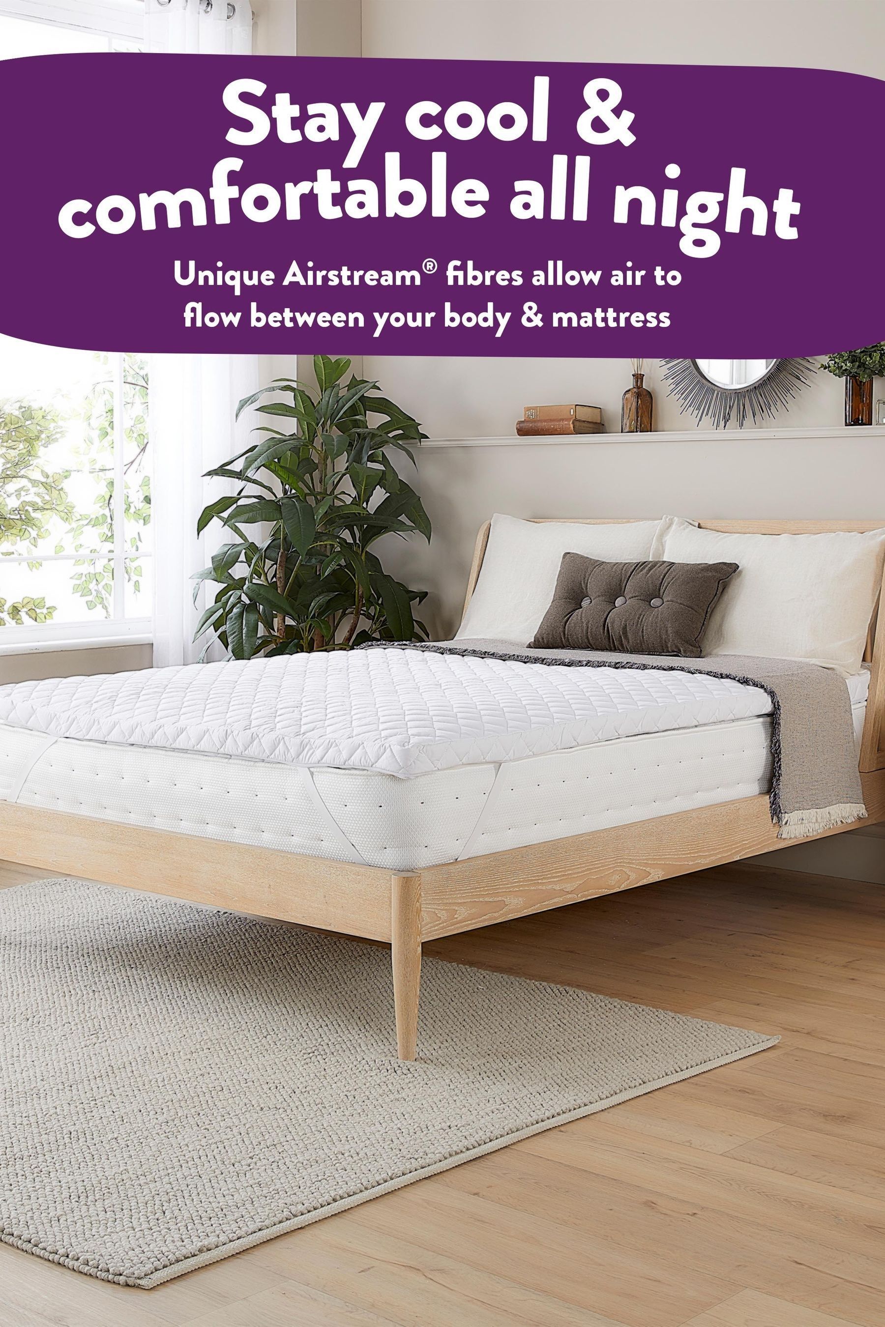 Slumberdown airstream memory online fibre mattress topper