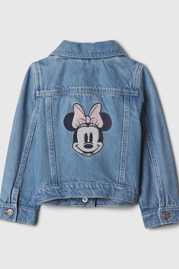 Gap Blue Disney Minnie Mouse Icon Denim Jacket with Washwell (6mths-5yrs)