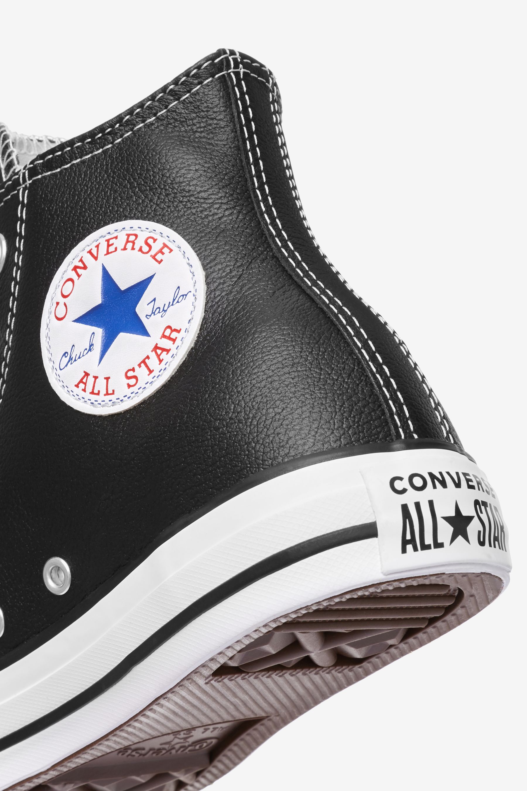 Buy Converse Black Leather High Trainers from Next Mexico