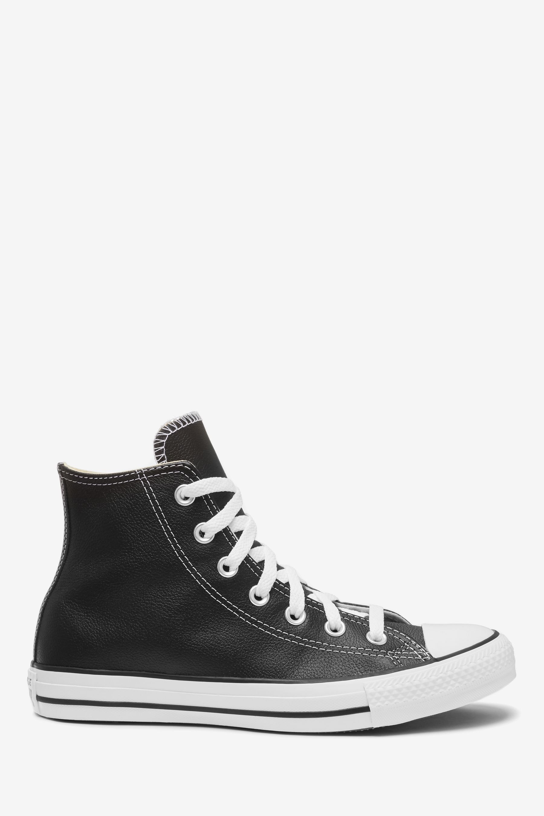 All black leather converse high shop tops