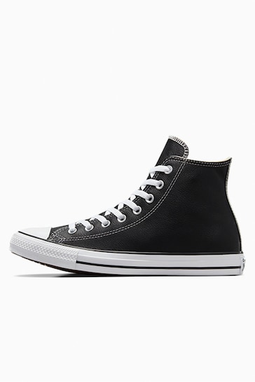 Converse Black Leather High Trainers