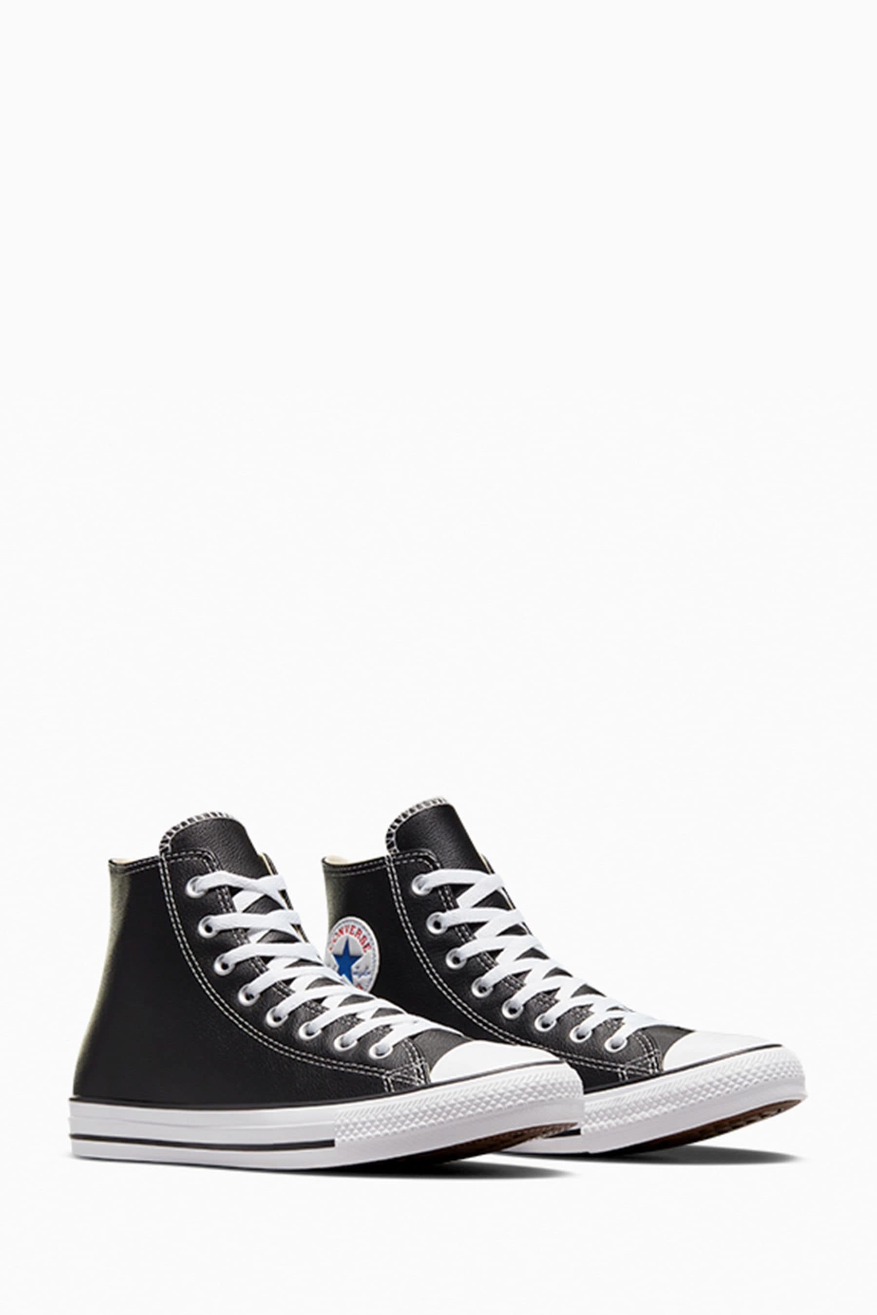 Converse Black Leather High Trainers