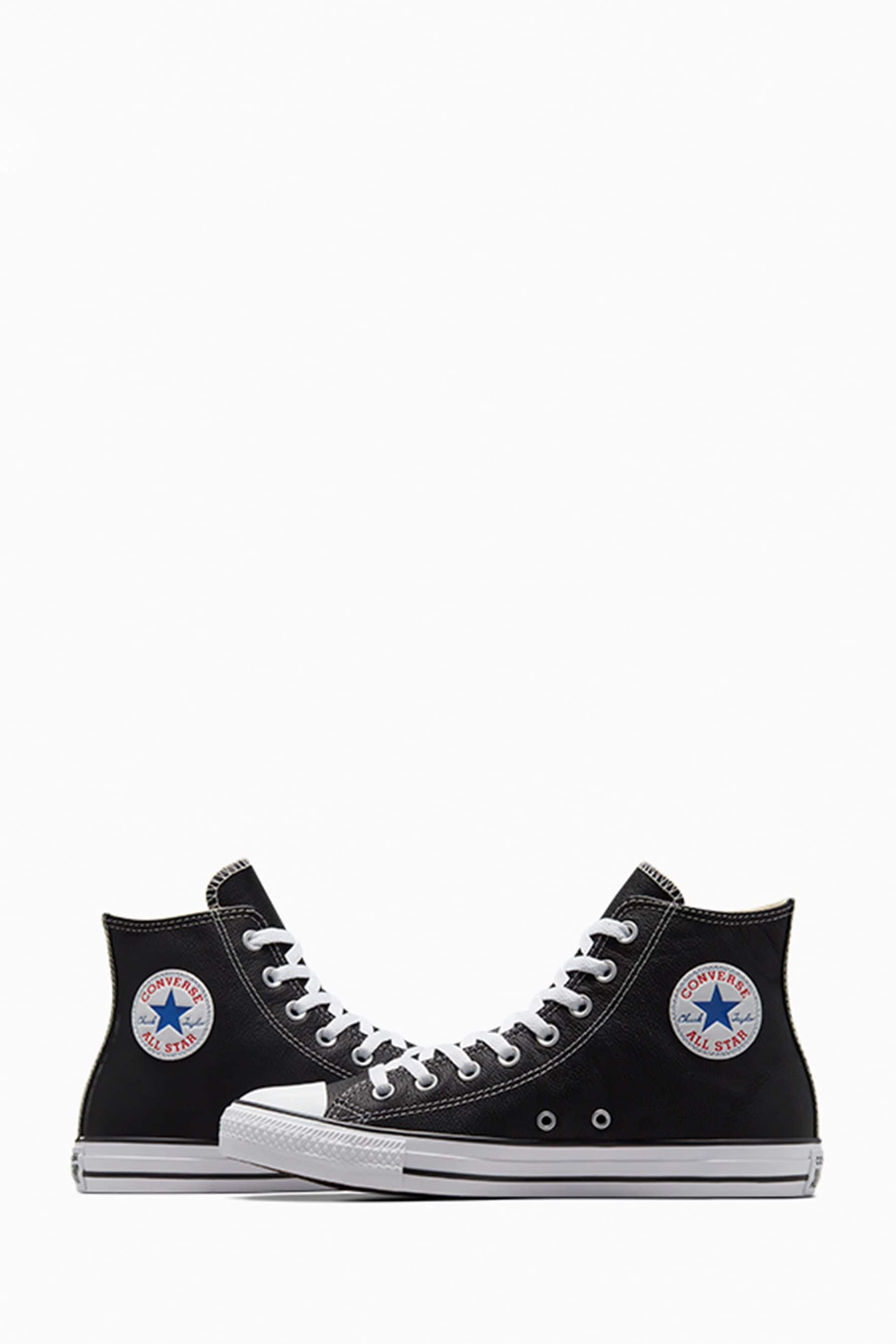Buy Converse Black Leather High Trainers from the Next UK online shop