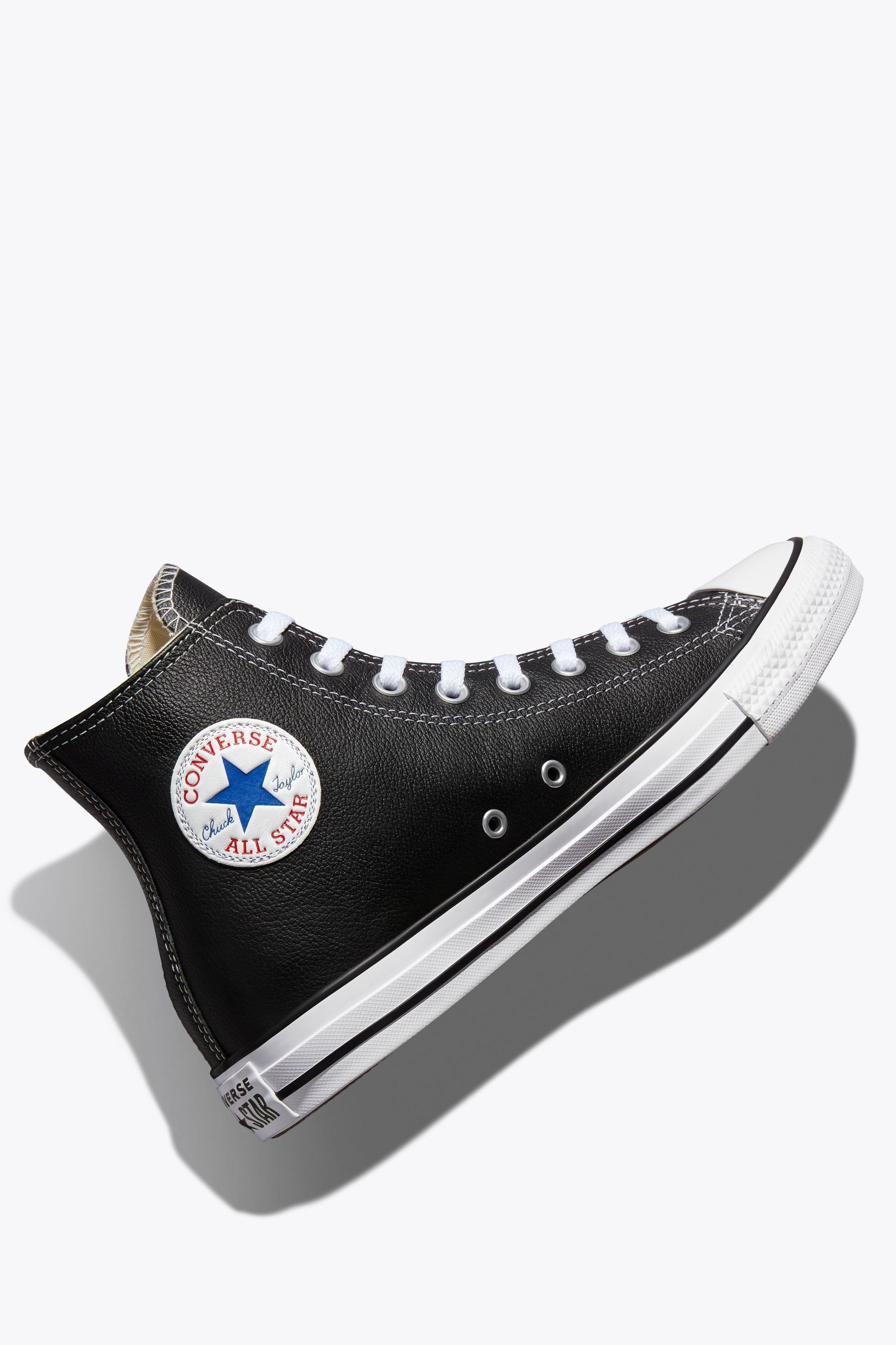 Converse Black Leather High Trainers