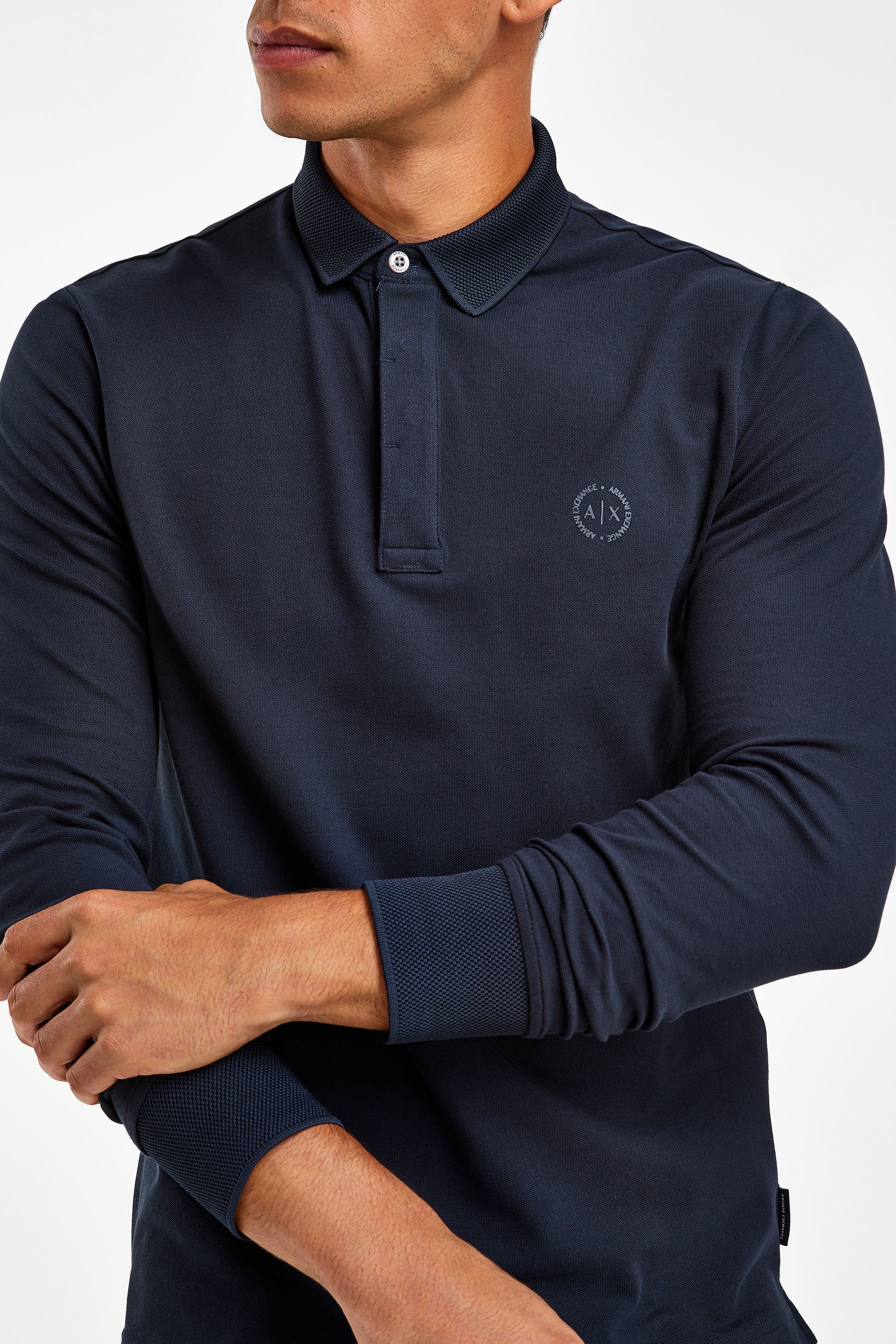 Long sleeve armani polo shirt clearance