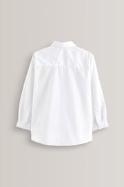 White Plus Fit 2 Pack Long Sleeve Formal School Shirts (3-18yrs) - Image 4 of 8