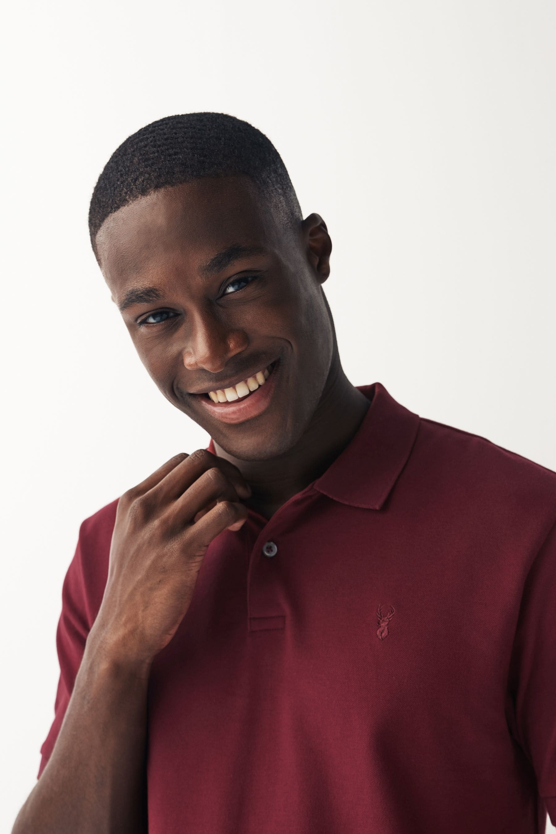 Buy Red Burgundy Slim Fit Short Sleeve Pique Polo Shirt from the Next UK online shop