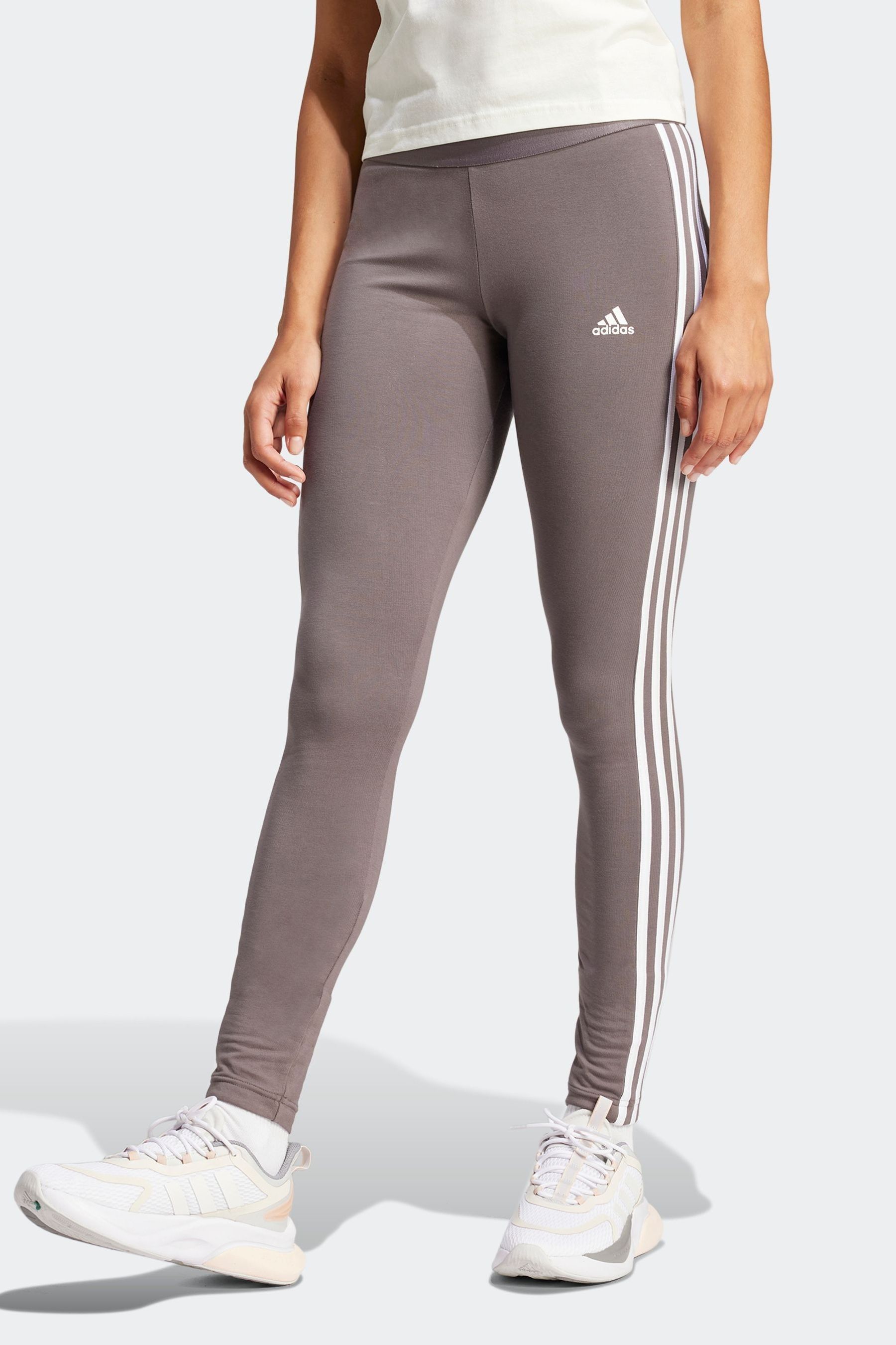 Buy adidas Dark Brown Sportswear 3 Stripes Leggings from Next Luxembourg