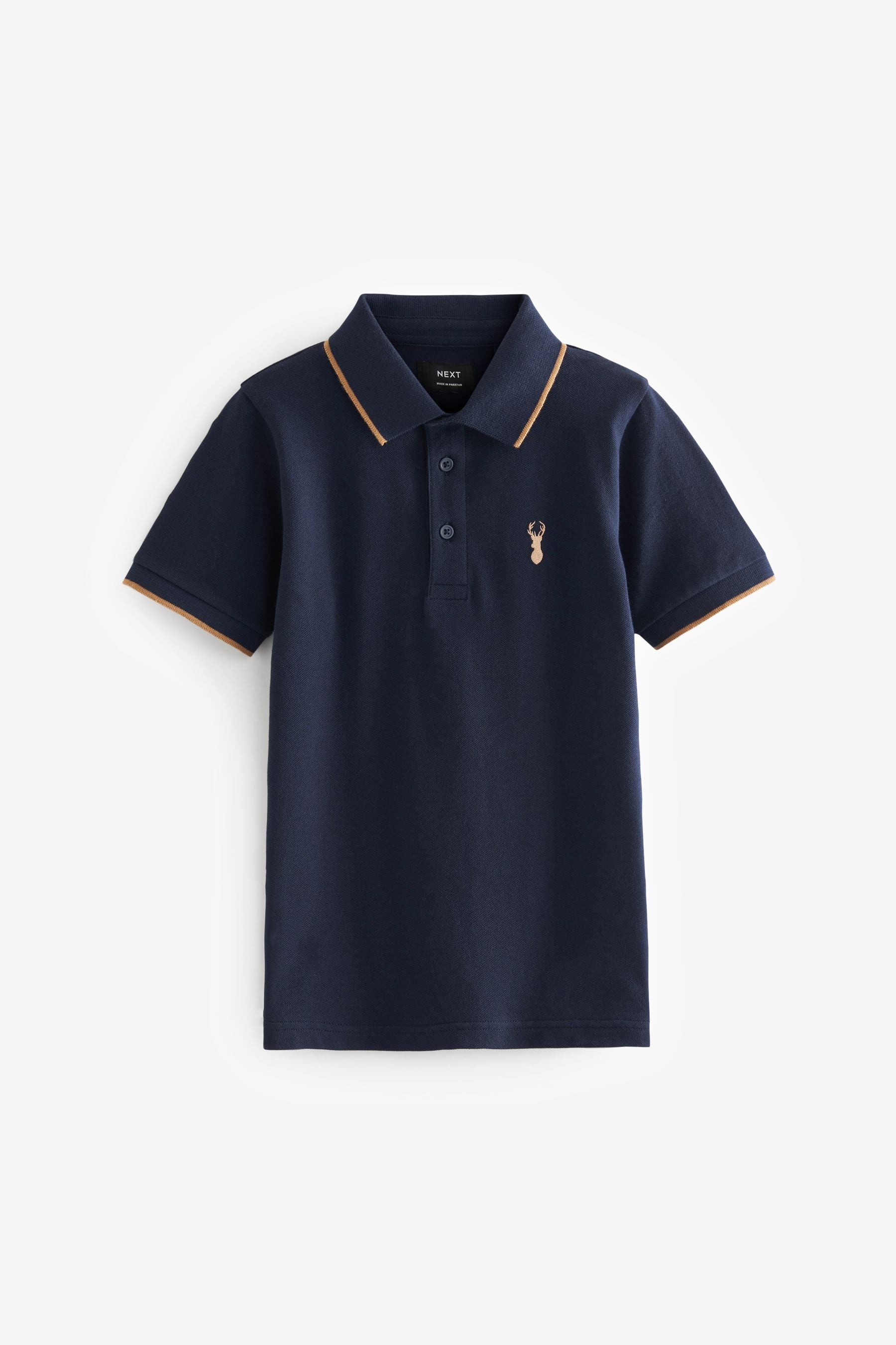 Blue Navy Short Sleeve Polo Shirt 3 16yrs