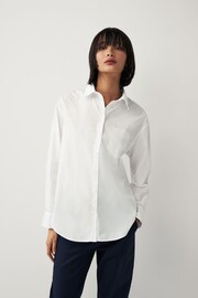 GANT White Relaxed Fit Poplin Shirt - Image 1 of 6