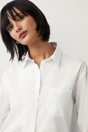 GANT White Relaxed Fit Poplin Shirt - Image 4 of 6