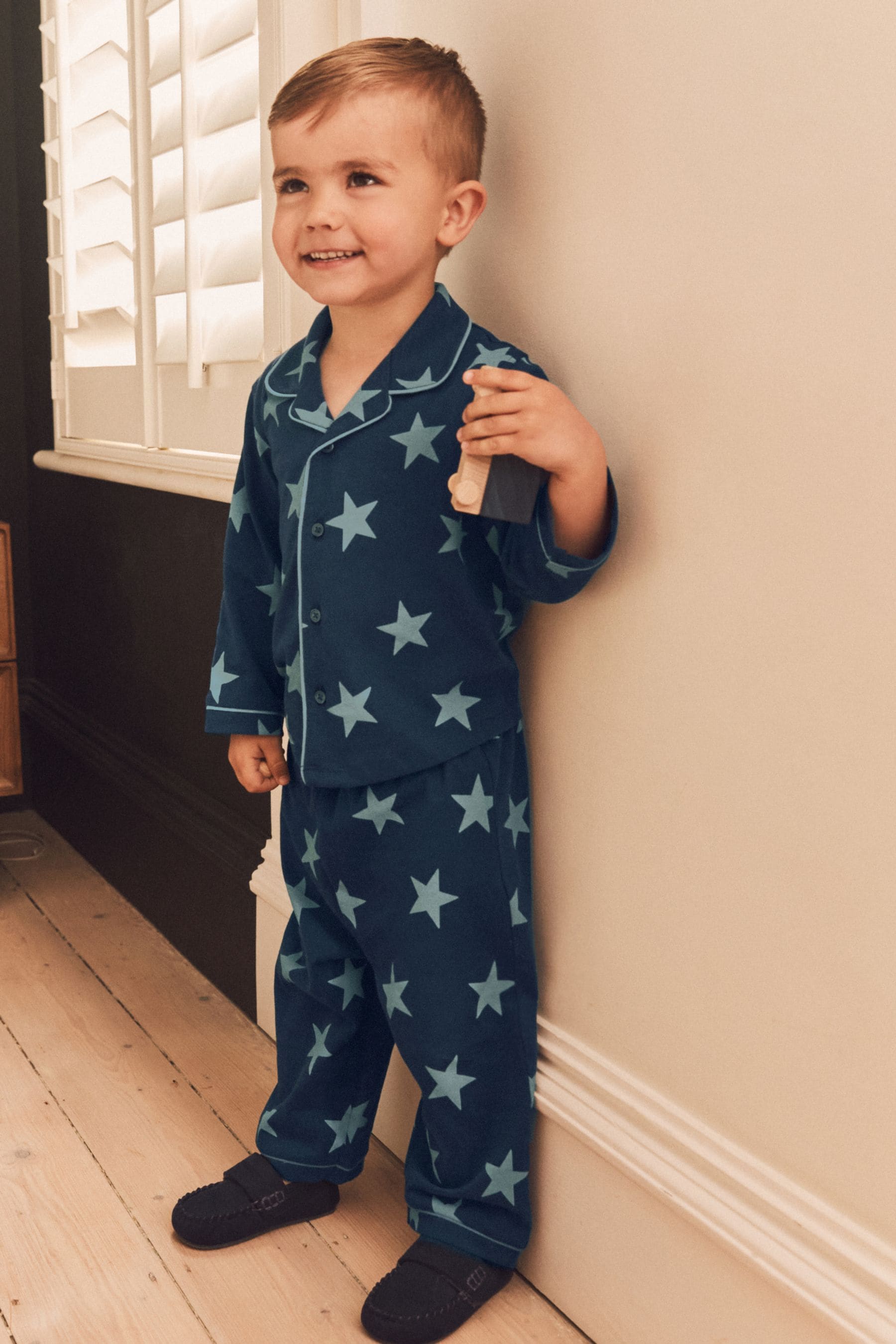 Buy Blue Star Button Down Pyjamas 9mths 8yrs from Next United Arab Emirates