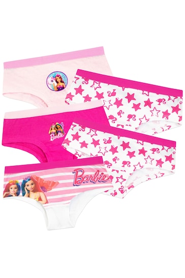 Character Pink Kids Barbie Multipack Underwear 5 Packs