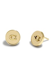 COACH Signature Coin Stud Earrings - Image 1 of 2