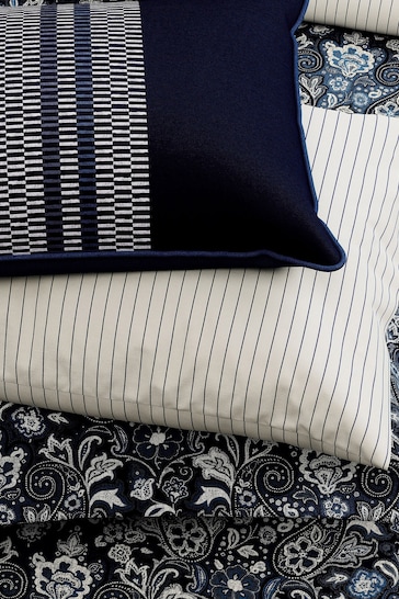 Bedeck of Belfast Blue Yara Housewife Pillowcase Pair