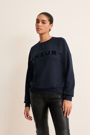 Navy Lueur French Graphic Sweatshirt - Image 1 of 7