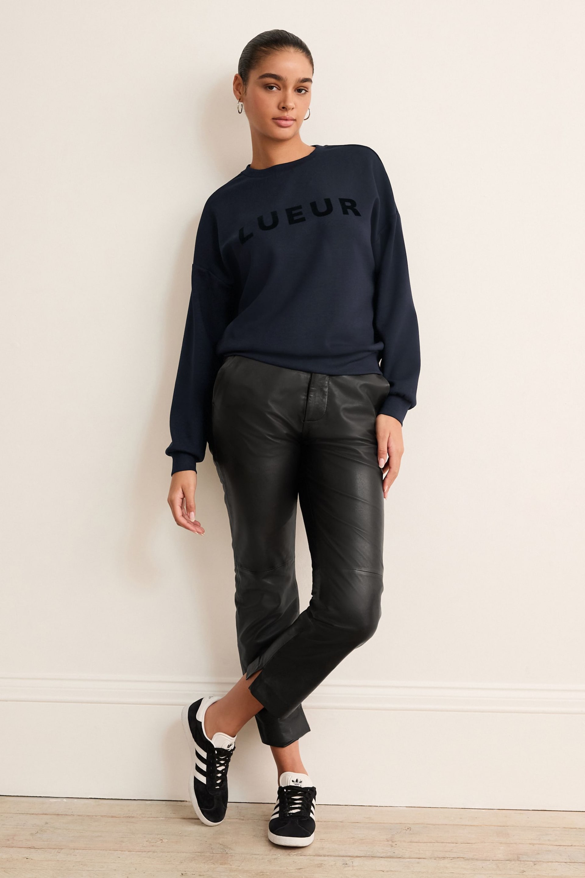 Navy Lueur French Graphic Sweatshirt - Image 2 of 7