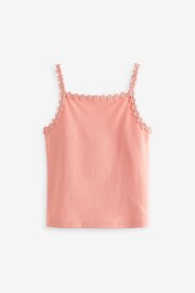 Pink/White/Mint Daisy Trim Vest 3 Pack (3-16yrs) - Image 5 of 9