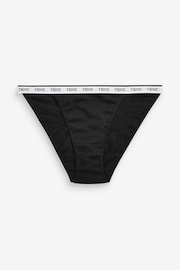 White/Black/Grey Tanga Cotton Rich Logo Knickers 4 Pack - Image 7 of 15